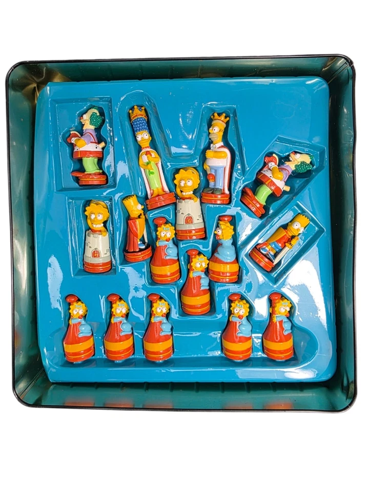 The Simpsons Vintage Chess Set in Tin Collector’s Box – 100% Official 1998 - Image 3 of 4