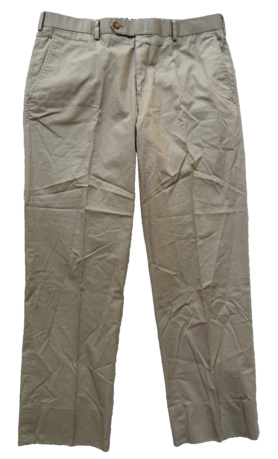 Brooks Brothers Fitzgerald Pants Mens 35 W 29 L Measured Beige 100% Cotton