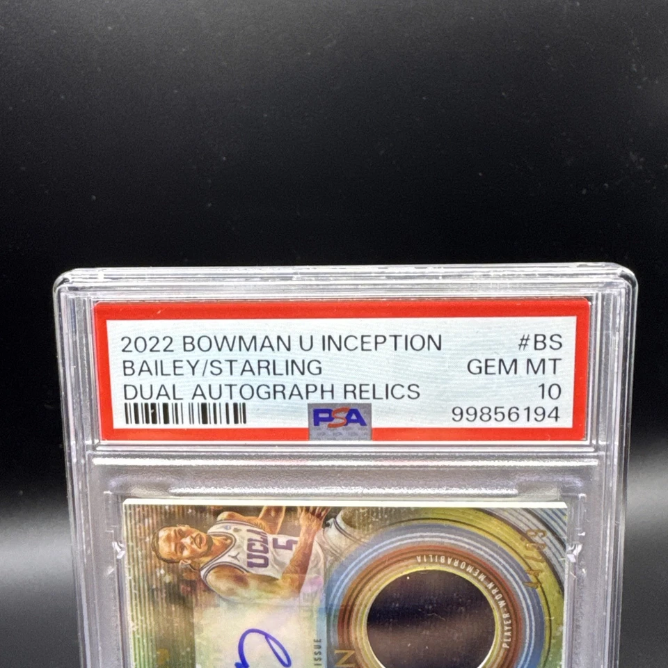 2022-23 Bowman U Inception Amari Bailey/JJ Starling Dual Patch-Auto 44/99 PSA 10 - Image 3 of 4