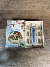 Vintage Ateco Icing Set #701 Cake Decorating Complete With Original Box