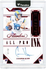Cooper Kupp Los Angeles Rams Signed 2023 Panini Flawless A#API-CKP #5/15 Card