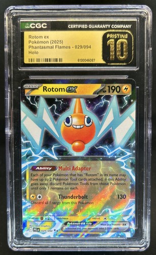 2025 Pokemon Phantasmal Flames Rotom ex Holo Double Rare #029/094 CGC 10