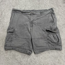Izod Saltwater Cargo Shorts Mens 40x10.5 Gray Stretch Cotton Casual Outdoor