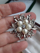 Vintage Brooch Pin Silver Tone