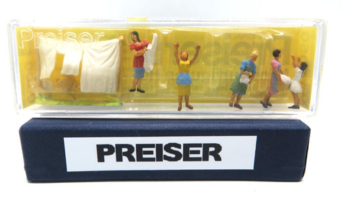 Set de figuras "Mujeres con ropa y correa", Preiser H0, 1:87, 0050, EMBALAJE ORIGINAL, HB | Condition: Neu