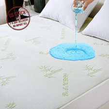 Queen Mattress Protector Waterproof Breathable 3D Air Fabric Cooling Deep Pocket