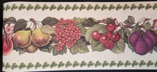 Lot-4 (5 yd) PORTMEIRION POMONA WALLPAPER WALL BORDER FRUIT IVY White background