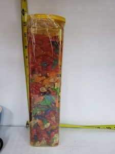 Container Of Ceramic Christmas Tree Plastic Peg Lights