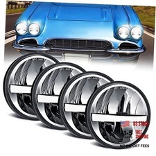 DOT Approved 5 3/4 5.75    Inch LED Headlights White DRL H4 Hi/Low 4PCS