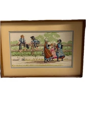 Dimensions #3629 AMISH SCHOOL DAYS Cross Stitch In Frame/ 18.5x 12.5