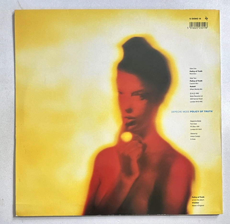 Depeche Mode ~  Policy Of Truth 12" Single Vinyl Record 1990 EX / EX - Image 3 of 4