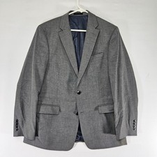 Van Heusen Men's Sport Coat Blazer Two Button Cool Flex Slim Fit Gray SRKSKN 40R