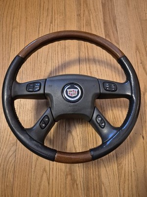 03-06 Cadillac Escalade GREY Leather/Woodgrain Steering Wheel OE FITS GMT800 