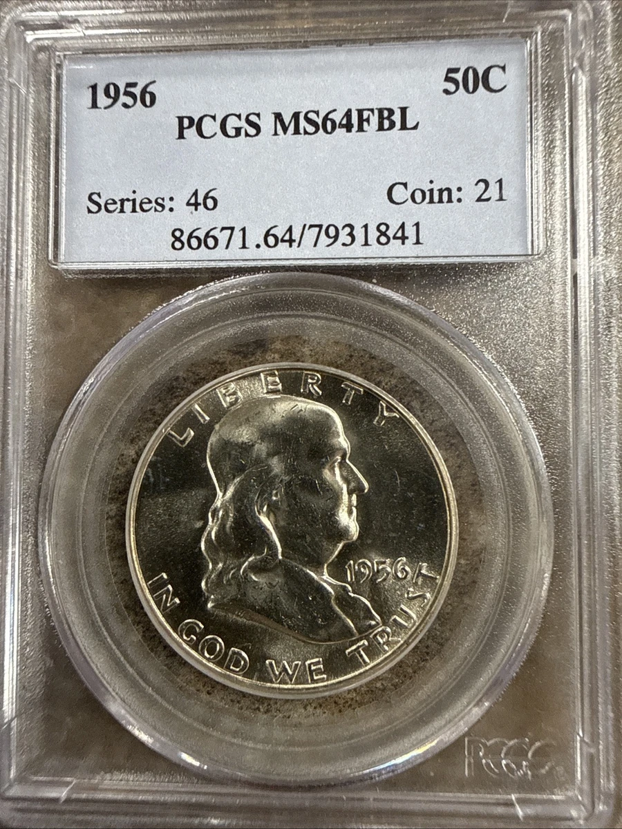 1956 Grade MS 64 Franklin Half Dollars (1948-1963) for sale | eBay