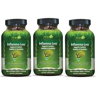 Irwin Naturals Inflamma-Less 80 Softgels Each (Pack of 3)