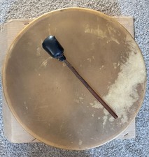 Native American Shamanic Drum - 18" Bison Hide Frame Drum