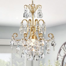 Crystal Chandelier 1-Light Pendant Ceiling Light Modern Lighting Fixture for ...