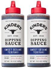 Kinder's Dipping Sauce Sweet Sesame Teriyaki 2 Pack