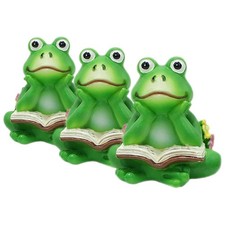  3 Pcs Oggetti Da Collezione Di Rane Ornamenti Giardino All'aperto