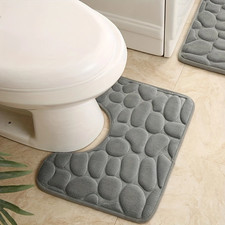 Memory Foam Bathroom Floor Rug Absorbent Shower Bath Mat Non Slip