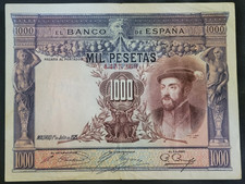 1925 Spain 1000 Pesetas Pick# 70c XF