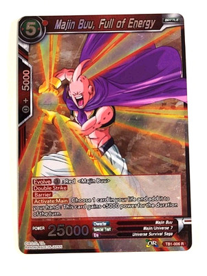 Majin Buu, Full of Energy - TB1-006 - Rare Foil  Tournament Of Power - DBS CCG_2