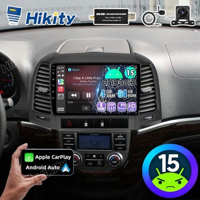 DAB+ 4+64G Carplay Android 15 Radio GPS SAT BT Für Hyundai Santa Fe II 2 CM +KAM