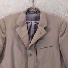 Brooks Brothers Makers Blazer 41 Beige Brooks Blend Wool 3 Button Made in USA