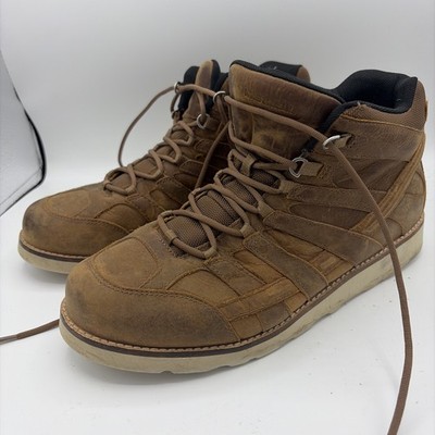 Merrell Moab Mid Craft Boots Men Sz 9 Boulder Brown Vibram Wedge Leather Capsule