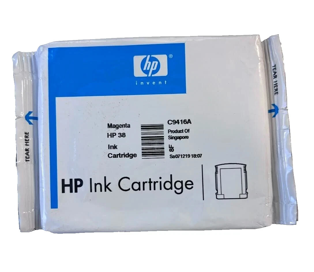 HP 38 Cartouche d'encre magenta d'origine C9416A pour imprimante grand format