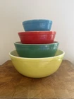 Vintage Pyrex Primary Colors nesting Mixing bowls Set of 4, 401 /402/403/404