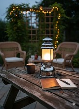 Petromax HK 500 Elektro-Lampe Chrom Leuchte Strom Bundeswehr Alexa Glüh-Birne