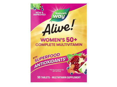 Nature's Way, Alive! komplettes Multivitamin für Frauen 50+, 50 Tabletten