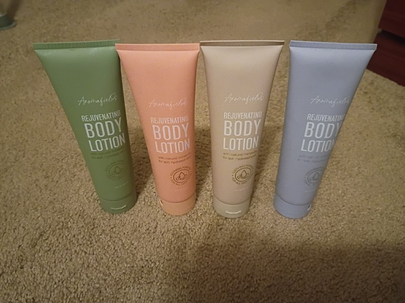 Set Of 4 Aromafields Rejuvenating Body Lotions Brand New 