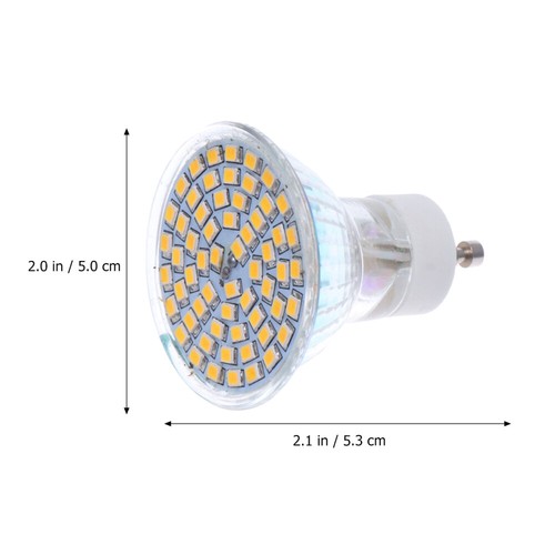 60 LED Glass Quartz Cup Lamp AC220-240V Halogen Bulb Equivalent 5W 2800K - 第 11/11 張圖片