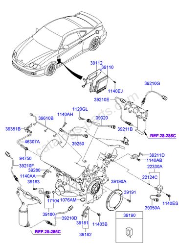 GENUINE BRAND NEW HYUNDAI TIBURON 2005-2008 SENSOR ASSY - OXYGEN, LH - Picture 2 of 3