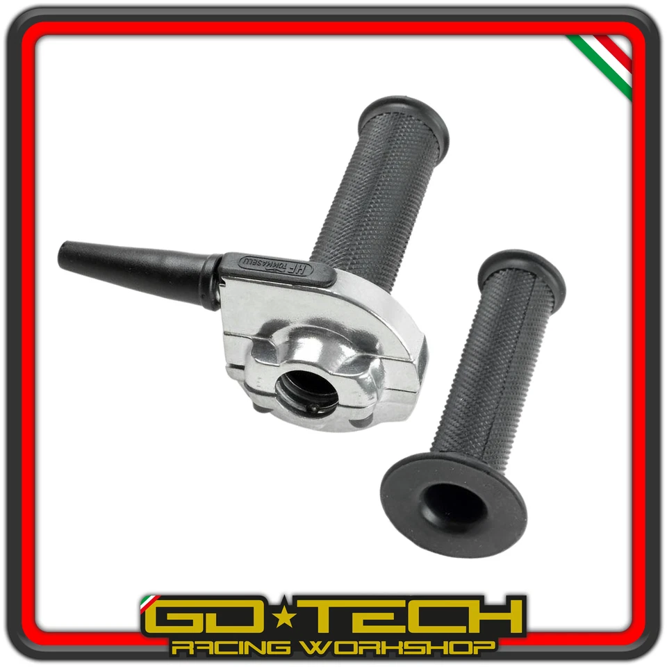 COMANDO GAS RAPIDO DOMINO HF BRILLANTATO ALLUMINIO TOMMASELLI con MANOPOLE MOTO - Immagine 4 di 4