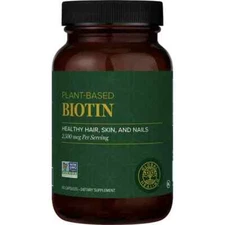 Global Healing Biotin 2500mcg, Organic Sesbania Extract - 60 Capsules Pack of 3