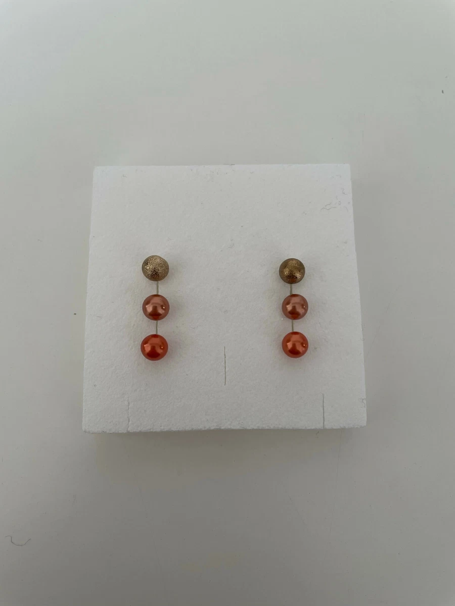 Dishowme Set di collana e orecchini a farfalla con ciondolo di perle imitazione gioielli a doppia catena per donne ragazze adolescenti placcato oro senza intaglio, metallo