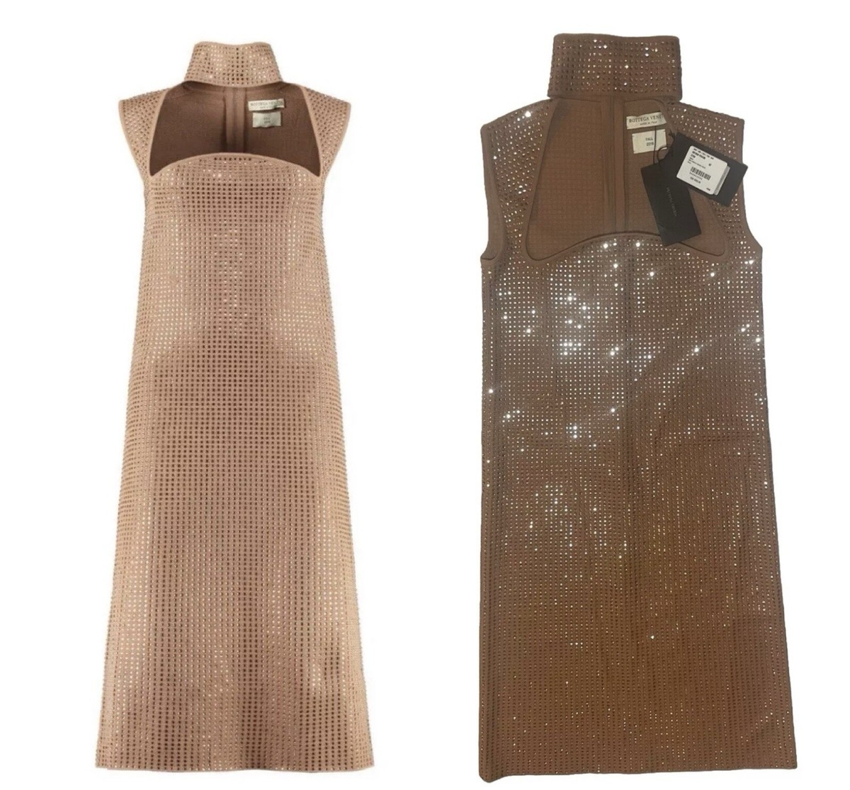 ワンピース BOTTEGA VENETA FW22 KNIT DRESS (714891_V2I101000) Bottega Veneta Turtleneck Sweater Dress 42 6 S Cut Out Midi