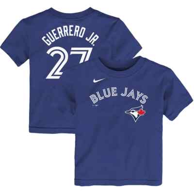 Toronto Blue Jays Vladimir Guerrero Jr. Royal Blue Name Number Toddler T-Shirt
