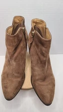 Franco Sarto Brown Suede Leather Ankle Boots Booties Size 8.5M