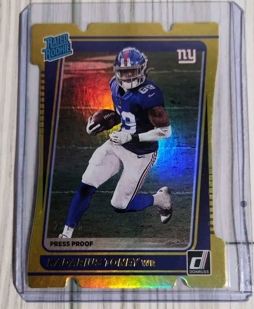 2021 Donruss KADARIUS TONEY RATED ROOKIE PRESS PROOF GOLD DIE CUT 25/25 RC 