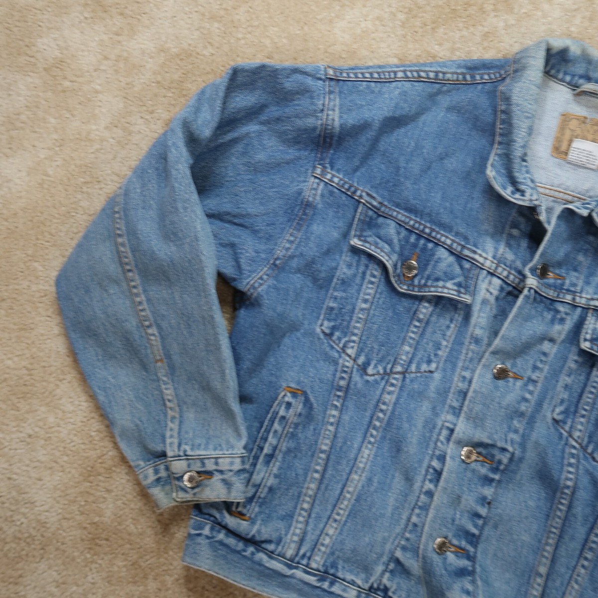 Canyon River Blues Denim Jean Jacket Men's Large Blue Denim