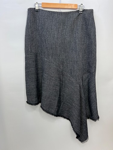 Anne Klein Skirt Asymmetrical Hem Black White Long Skirt Womens Size 12 Org $99 - 第 1/12 張圖片