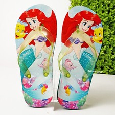 Ariel Little Mermaid Flip Flops Disney for Girls size 11/12 Sandle New