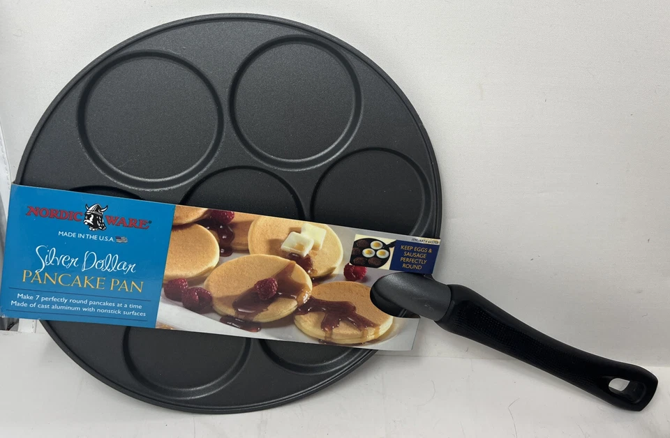 Nordic Ware 01940 dólar de plata panquequeque sartén nuevo con etiquetas Foto 2 de 4