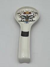 NEW Ceramica Cuore Spoon Rest Ceramic Blue Green Gold Made In Italy
