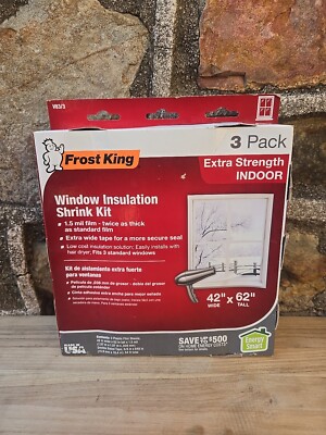 Frost King Extra Strength Indoor Window Insulation Shrink Kit (3 Pack) 42'' x 62''