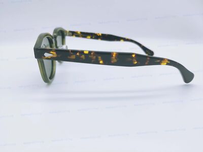 MOSCOT LEMTOSH OLIVE TORTOISE Frame Green Lenses Sun Glasses W